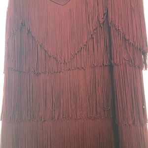 Red Fringed Cocktail Dress